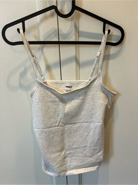 TNA Light Gray Tank with Adjustable Straps